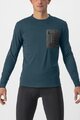 CASTELLI Tricou de cilism pentru iarnă cu mânecă lungă - UNLIMITED MERINO - albastru/verde