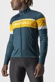 CASTELLI Tricou de cilism pentru iarnă cu mânecă lungă - PASSISTA - verde/albastru/galben