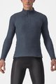 CASTELLI Tricou de ciclism cu mânecă lungă - COLD DAYS 2ND LAYER - gri/albastru