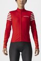 CASTELLI Tricou de cilism pentru iarnă cu mânecă lungă - AUTUNNO - roșu