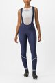 CASTELLI Pantaloni de ciclism lungi cu bretele - VELOCISSIMA DT - albastru