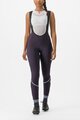 CASTELLI Pantaloni de ciclism lungi cu bretele - VELOCISSIMA DT - mov