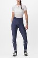 CASTELLI Pantaloni de ciclism lungi fără bretele - VELOCISSIMA THERMAL - albastru