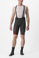 CASTELLI Pantaloni scurți de ciclism cu bretele - FREE AERO RC KIT - negru/roșu