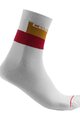 CASTELLI Șosete clasice de ciclism - BLOCCO - alb
