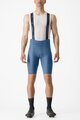 CASTELLI Pantaloni scurți de ciclism cu bretele - ESPRESSO - albastru