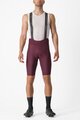 CASTELLI Pantaloni scurți de ciclism cu bretele - ESPRESSO - bordo