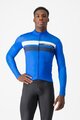 CASTELLI Tricou de cilism pentru iarnă cu mânecă lungă - LINEARE - albastru