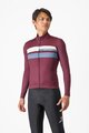 CASTELLI Tricou de cilism pentru iarnă cu mânecă lungă - LINEARE - bordo