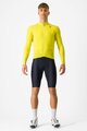 CASTELLI Tricou de cilism pentru iarnă cu mânecă lungă - AERO RACE - galben