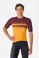 CASTELLI Tricou de ciclism cu mânecă scurtă - SIMBOLO - galben/bordo