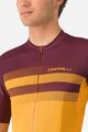 CASTELLI Tricou de ciclism cu mânecă scurtă - SIMBOLO - galben/bordo