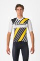 CASTELLI Tricou de ciclism cu mânecă scurtă - HERITAGE - negru/alb/galben
