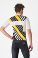 CASTELLI Tricou de ciclism cu mânecă scurtă - HERITAGE - negru/alb/galben
