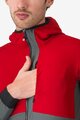 CASTELLI Jachetă rezistentă la vânt de ciclism - FLY UNLTD - roșu/gri
