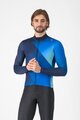 CASTELLI Tricou de cilism pentru iarnă cu mânecă lungă - AMPLIFY - albastru