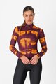 CASTELLI Tricou de cilism pentru iarnă cu mânecă lungă - BLUR THERMAL - roșu/galben