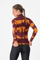 CASTELLI Tricou de cilism pentru iarnă cu mânecă lungă - BLUR THERMAL - roșu/galben