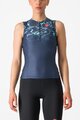 CASTELLI Tricoul de ciclism fără mâneci - FREE W TRI - albastru/turcoaz