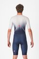 CASTELLI Salopetă de ciclism - CORE TRI SUIT SHORT SLEEVE - albastru/alb