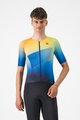 CASTELLI Tricou de ciclism cu mânecă scurtă - FREE SPEED 3 RACE TOP - albastru/galben