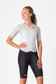 CASTELLI Salopetă de ciclism - FREE SANREMO 3 W SUIT SHORT SLEEVE - alb/argintiu/negru