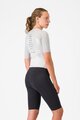 CASTELLI Salopetă de ciclism - FREE SANREMO 3 W SUIT SHORT SLEEVE - alb/argintiu/negru