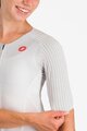 CASTELLI Salopetă de ciclism - FREE SANREMO 3 W SUIT SHORT SLEEVE - alb/argintiu/negru