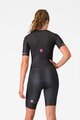 CASTELLI Salopetă de ciclism - CORE TRI W SUIT SHORT SLEEVE - negru