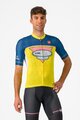 CASTELLI Tricou de ciclism cu mânecă scurtă - #GIRO107 OROPA - galben/albastru