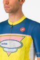 CASTELLI Tricou de ciclism cu mânecă scurtă - #GIRO107 OROPA - galben/albastru