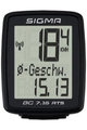 SIGMA SPORT tahometru - BC 7.16 ATS TOPLINE 016 - negru