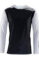 LEATT Tricou de ciclism cu mânecă lungă de vară - MTB ENDURO 4.0 - alb/negru