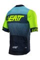 LEATT Tricou de ciclism cu mânecă scurtă - MTB ENDURANCE 6.0 - verde/albastru