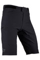 LEATT Pantaloni scurți de ciclism fără bretele - MTB TRAIL 3.0 - negru