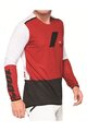 100% SPEEDLAB Tricou de ciclism cu mânecă lungă de vară - R-CORE X - roșu/negru