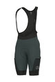 ALÉ Pantaloni scurți de ciclism cu bretele - OFF ROAD - GRAVEL STONES CARGO - verde