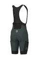 ALÉ Pantaloni scurți de ciclism cu bretele - OFF ROAD - GRAVEL STONES CARGO - verde