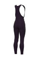 ALÉ Pantaloni de ciclism lungi cu bretele - ROAD PR-R - mov