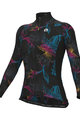 ALÉ Tricou de cilism pentru iarnă cu mânecă lungă - CHIOS SOLID - negru/multicolor/gri