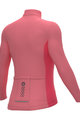 ALÉ Tricou de cilism pentru iarnă cu mânecă lungă - FONDO 2.0 SOLID - roz