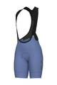 ALÉ Pantaloni scurți de ciclism cu bretele - PR-E MAGIC COLOUR - albastru deschis