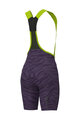 ALÉ Pantaloni scurți de ciclism cu bretele - PR-E SAUVAGE - mov/multicolor