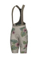 ALÉ Pantaloni scurți de ciclism cu bretele - SAUVAGE PR-E - bej/multicolor