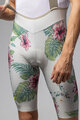 ALÉ Pantaloni scurți de ciclism cu bretele - SAUVAGE PR-E - bej/multicolor