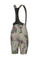 ALÉ Pantaloni scurți de ciclism cu bretele - SAUVAGE PR-E - bej/multicolor