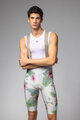 ALÉ Pantaloni scurți de ciclism cu bretele - SAUVAGE PR-E - bej/multicolor
