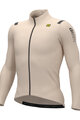 ALÉ Tricou de cilism pentru iarnă cu mânecă lungă - WARM RACE - fildeş