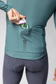 ALÉ Tricou de cilism pentru iarnă cu mânecă lungă - WARM RACE - verde