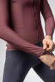 ALÉ Tricou de cilism pentru iarnă cu mânecă lungă - WARM RACE - bordo